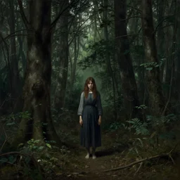 a girl lost in a scary dense forest, artstation, by john william waterhouse, highly detailed, pre - raphaelites