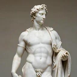a classical greek sculpture of benedict cumberbatch as a greek god, tourism photographic shot