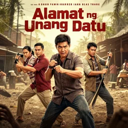 movie poster, movie is called alamat ng unang datu, action movie, 6 elements