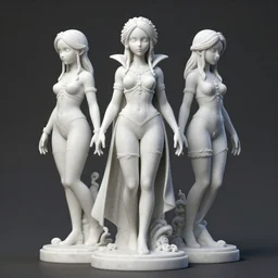 3 d girl, 3 d hiroyuki takahashi style, 3 d horror style, 3 d vampire style, 3 d marble statue style, 3 d perfect render style, 3 d marble statue style