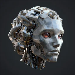 a fractal mandelbulb head by alex gray, concept art, sharp angles, robot, octane render, 8 k, unreal engine