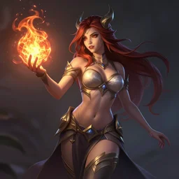 The sorceress casting a fire ball, league of legends. She has tiny abdomen & insanely inflated hips body & insanely detailed face (eyes, mouth, hair) & insanely coherent arms (hands). Full body realistic, sharp focus, 8k high definition, insanely detailed, intricate, elegant, smooth, sharp focus, illustration, ArtStation, art by 100% Hearthstone