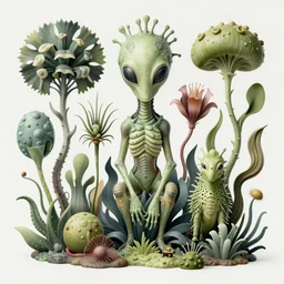 hyper - detailed matte illustration of alien flora and fauna by iris van herpen based on plate 6 1 of art forms in nature by ernst haeckel and antoni gaudi