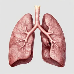 medical illustration of the lungs by Alex Grey