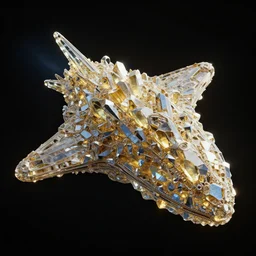alien space ship made out of bismuth crystals, unreal engine