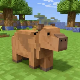 Screenshot Of A Capybara Mob In Minecraft, HD
