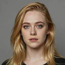 Elle Fanning, head and shoulders portrait, extremely detailed masterpiece, by Edward Hopper and Rembrandt,