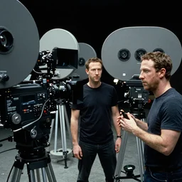 a wide angle movie still from the matrix 1 9 9 9 showing mark zuckerberg, shot on celluloid with panavision cameras, panavision lenses, 3 5 mm film negative width, anamorphic projection format, critically acclaimed, oscar winning practical effects