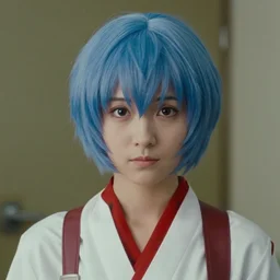 anya taylor - joy as rei ayanami. faithful representation, live - action still from film by steven spielberg, 3 5 mm film stock, realistic, depth of field focus