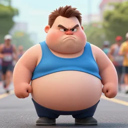 fat chuck is angry marathon meme