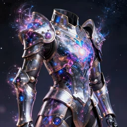 Spaulder shoulder Armor set made of galaxies and sci fi parts conjuring cosmic energy, surrealism, smooth, intricate, elegant, galactic energy, power aura, neon glowing spells, digital render, artstation, concept art, high tech fantasy, sharp focus, photorealism, art by Jason Chan and Riot Studios and Blizzard Studios, Unreal engine 5