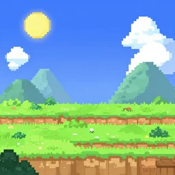 landscape in the style of onebit adventure