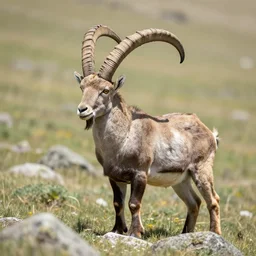 photograph of an ibex, midday