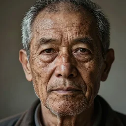 close up hyper realistic photo, portrait of a weathered old man, aesthetic!!! dramatic shadow, full colour, upscale, 8 k, masterpiece