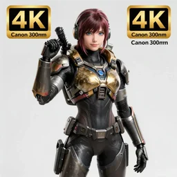 anime girl in Gears of War, highly detailed, high quality, HD, 4k, 8k, Canon 300mm, professional photographer, 40mp, lifelike, top-rated, award winning, realistic, sharp, no blur, edited, corrected, trending