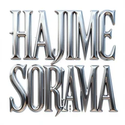 futuristic typographic lettering, chrome, hajime sorayama, octane render, hyper detailed, 4 k