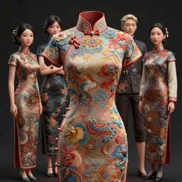 cheongsam : : by martine johanna and simon stalenhag and chie yoshii and casey weldon and wlop : : ornate, dynamic, particulate, rich colors, intricate, elegant, highly detailed, centered, artstation, smooth, sharp focus, octane render, 3 d