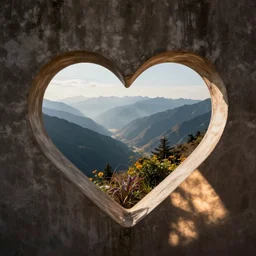 heart shaped hole