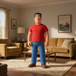 The Jetson's living room, photorealistic