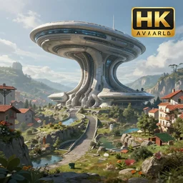 Asturias in the future, sci-fi, award-winning photograph, 4k, HQ, artstation,