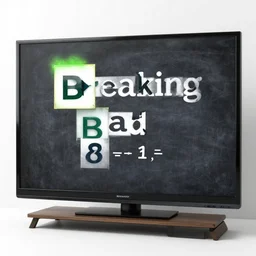 breaking bad but it's about mathematics, blackboard with numbers, television, high quality