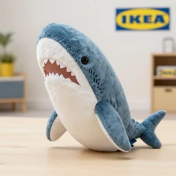 ikea shark plushie, high quality, 4 k