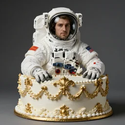 rococo baroque rococo baroque portrait painting astronaut Greg Hildebrandt high detail fancy cake