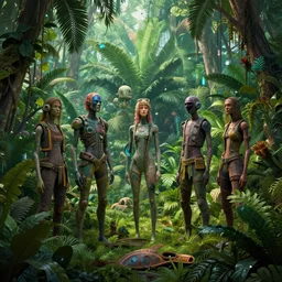 jungle grunge by artstation, deviantart, artfol, artslant artbox, cgsociety, gfxartist, artful, zatista, artpal, instagram, blendernation, frank stella, beeple, giger, kopera, zawadzki, synth - wave, hyperrealism, futurism 4 k, octane render