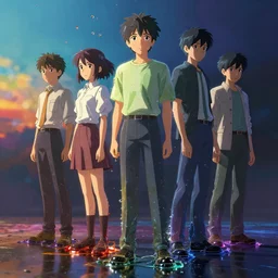 photorealistic dramatic liquids anime people render, colorful, atmosphere cinematic, by wlop, by ilyu kuvshinov, by makoto shinkai, soft shadows, artstation, concept art, super detailed, unreal engine 5, octane render, vfx, houdini, 8 k, super realistic, full body, ufotable studio art style, volumetric light, trending in pixiv