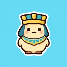 a cute mesopotamian, digital art, iconic icon, 2 d vector logo, cartoon, t - shirt design