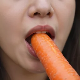 jerma985 eating a carrot, close up, realistic, detailed
