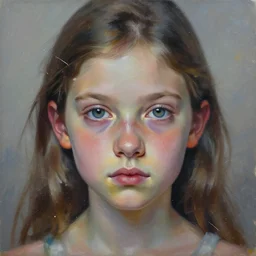 symmetrical!! portrait of a young girl by carne griffiths, masterpiece, paint splashes, realistic eyes