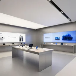 ((((((((((2030s flagship retail interior Samsung Microsoft Apple)))))))))) by Jean-Baptiste Monge