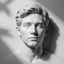 a portrait a very ordinary person, Paolo Scheggi, shadows, abstract, monochrome, 3d, anatomically correct, beautiful perfect face, sharp focus, Highly Detailed, Cinematic Lighting, octane render, volumetric lighting, post-production, 8k, HD