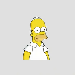 simple minimalistic logo for a homer simpson