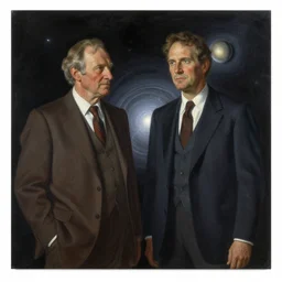 artwork in the style of chesley bonestell and in the style of joseph yoakum.