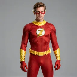 evan evagora wearing the flash suit