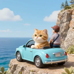 Toonces the Driving Cat drives off cliff while riding with Alex Jones