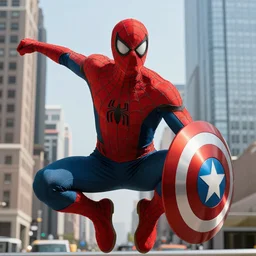 spiderman as captain america,