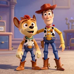 ratchet and clank tries to help woody in toy story 4 2019 movie