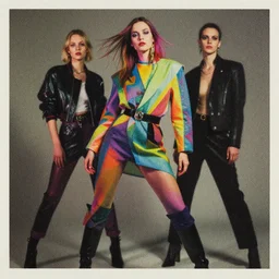 ( ( dither ) ), editorial photo portrait of a cybewave surealist fashion goddess, colorful modern, mads berg, karolis strautniekas, christopher balaskas, fine texture, dynamic composition, detailed, matte print, dynamic perspective, muted color, lomography, ( ( risograph ) ), rich grainy texture, centered