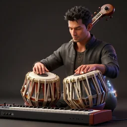 india, string, electronic music, sampler, synthesizer, tabla, sitar, masterpiece. rendered in blender, ultra realistic, smooth shading, ultra detailed, high resolution, cinematic, unreal 6, perfect face, cyberpunk, fine details, studio lighting, subtle shadows, art by katsuya terada, photorealism, hyper realism, octane render, hyper detailed, canon eos r 3, f / 1. 4, iso 2 0 0, 1 / 1 6 0 s, medium shot, 8 k, raw, unedited, in - frame,, - h 5 7 6