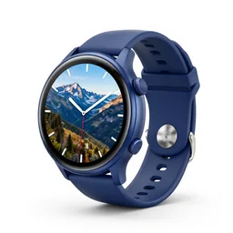 sapphire blue smartwatch, stylized 3d render, isolated on a pure white background, centered, entire object in frame, sharp focus, soft studio lighting