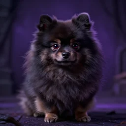 an evil pomeranian, a nightmare creature of evil.
