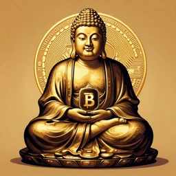 Bitcoin Buddha by Beeple award winning digital art