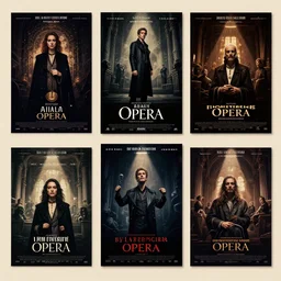 four dark opera posters. italy 1 8 2 1