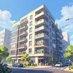cool trendy apartments, extremely detailed, sharp focus, wide view, full body shot, smooth, digital illustration, by james jean, by rossdraws, frank franzzeta, mcbess, sakimichan