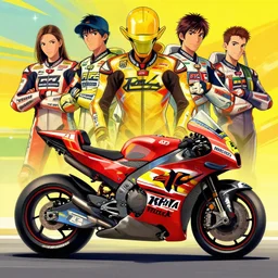 moto gp bike stylize, art ps 5 cover, official fanart behance hd artstation by jesper ejsing, by rhads, makoto shinkai and lois van baarle, ilya kuvshinov, ossdraws, that looks like it is from borderlands and by feng zhu and loish and laurie greasley, victo ngai, andreas rocha, john harris
