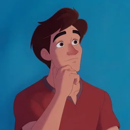 surreal portrait of a human thinking by disney concept artists, blunt borders, rule of thirds, vibrant colors, emotional