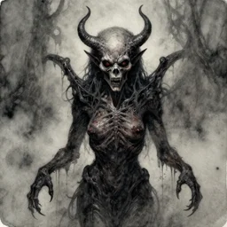 watercolor horror spiritual dmt art in dark and muted colors, disturbing grunge still of a lovecraftian demon infested guy on a bridge, by arthur adams, by tom bagshaw, by henry asencio, by kikuchi hideyuki